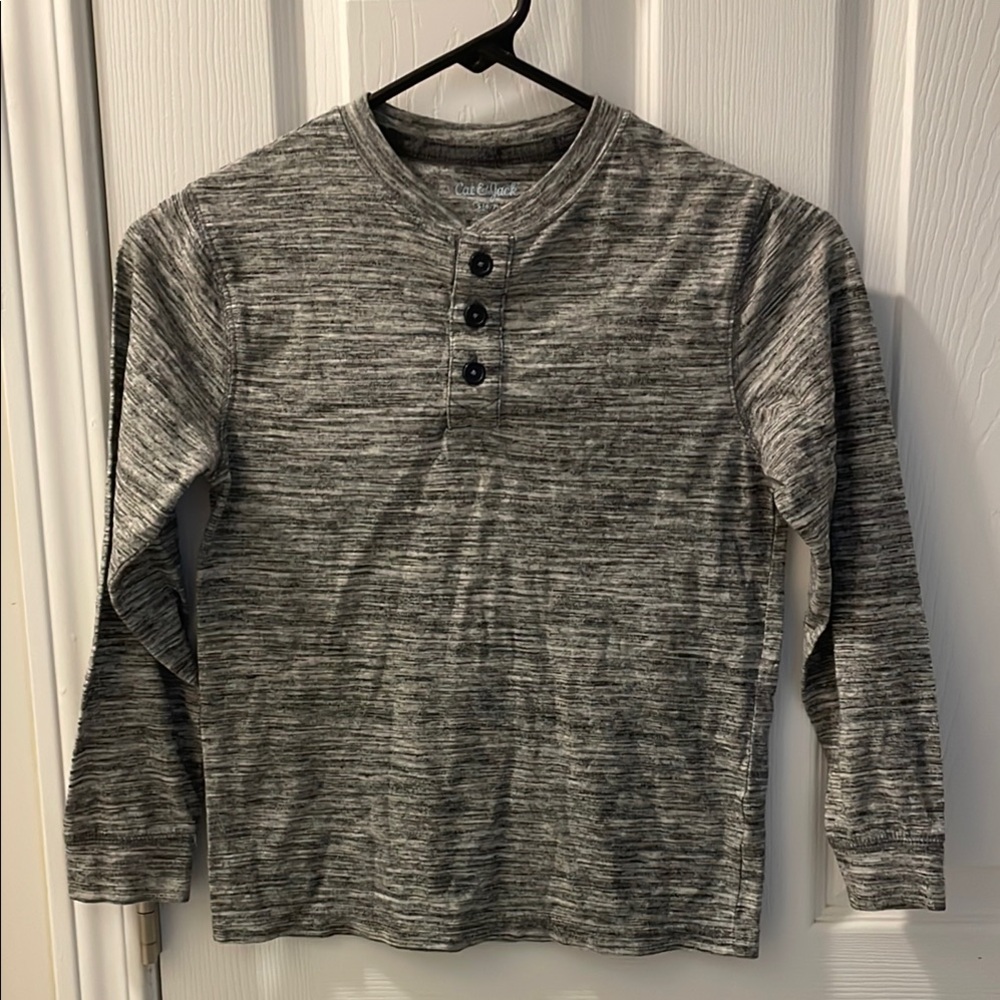 Cat & Jack Gray Henley Shirt